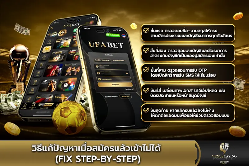 วิธีแก้ปัญหาเมื่อสมัครแล้วเข้าไม่ได้