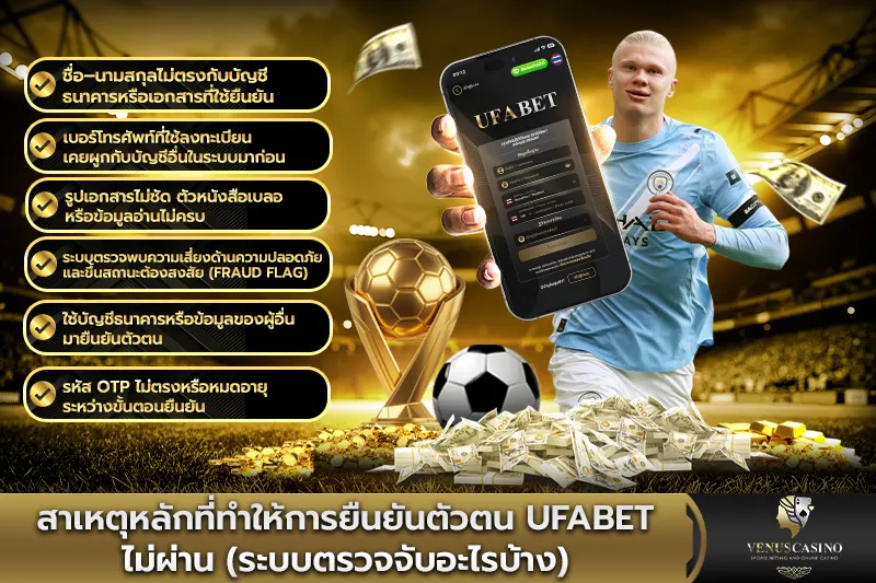 สาเหตุหลักที่ทำให้การยืนยันตัวตน UFABET ไม่ผ่าน